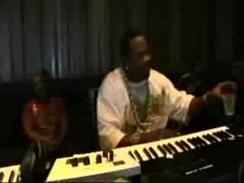 A t the studio with Timbaland and Busta Rhymes