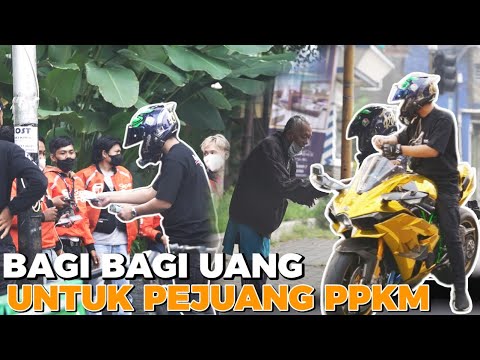Video Viral Pria Bagi-bagi Duit Naik Kawasaki H2 di Bandung