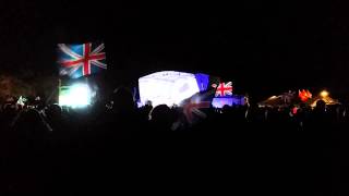 preview picture of video 'Highclere Battle Proms Hope & Glory Fireworks 2014 8'