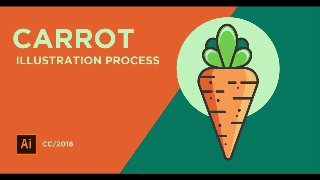 Adobe illustrator, designing a vector carrot  tutorial