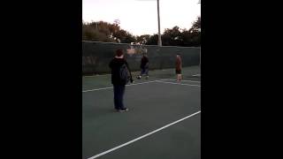 Big boys fight on tennis court