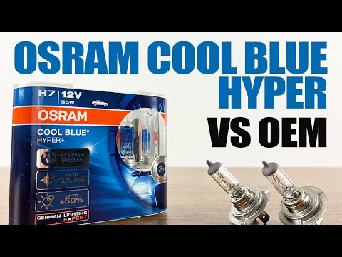 OSRAM Cool Blue Hyper vs OEM / Original Headlight Bulbs Comparison