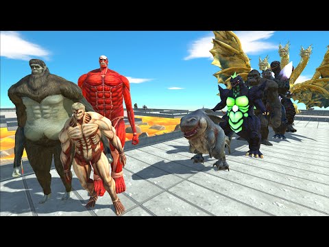 X3 Titan Lava Death Run vs Kaiju Monster - ARBS