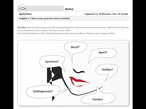 ÖSD A1 -  How should I present the topics? SPEAKING PART 1 #14