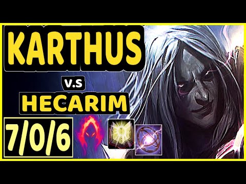FLAWLESS (KARTHUS) vs HECARIM - 7/0/6 KDA JUNGLE GAMEPLAY - KR Ranked GRANDMASTER