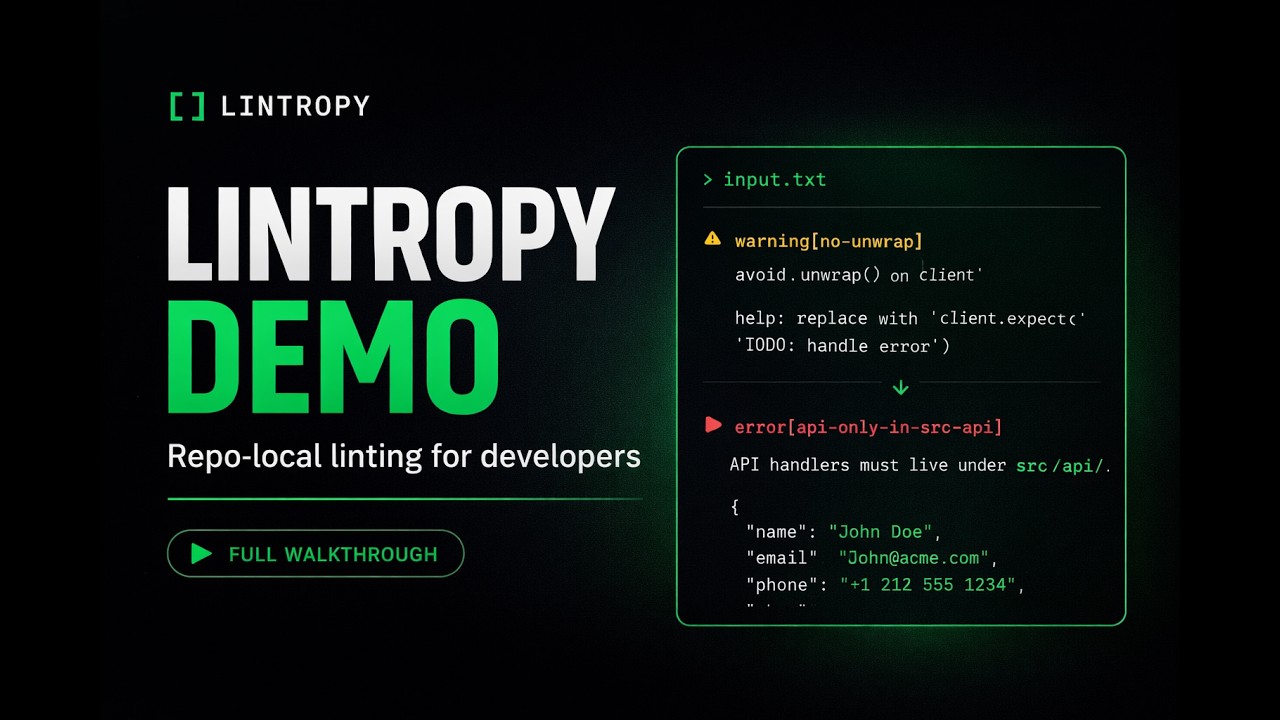 Lintropy project preview