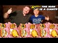 Epic Cheesesteak Eating Contest vs MAN 3x BIGGER Than Me!!