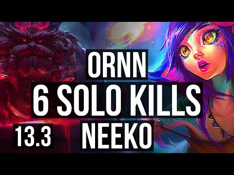 ORNN vs NEEKO (TOP) | 9/1/6, 1.9M mastery, 6 solo kills, 800+ games, Godlike | EUW Master | 13.3