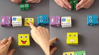 Download lagu Super fun and interesting face-changing Rubik's cube building blocks, cultivate children's mp3