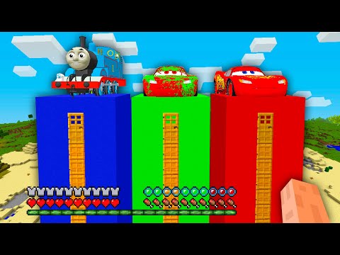 I found SUPER LONG DOORS OF McQUEEN! THOMAS THE TANK ENGINE! ZOMBIE McQUEEN in Minecraft - Gameplay