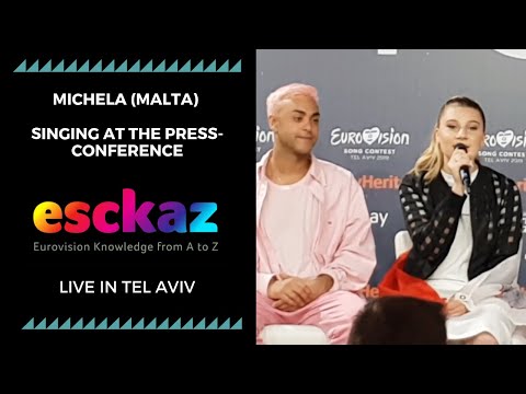 ESCKAZ in Tel Aviv: Michela (Malta) singing at the press-conference