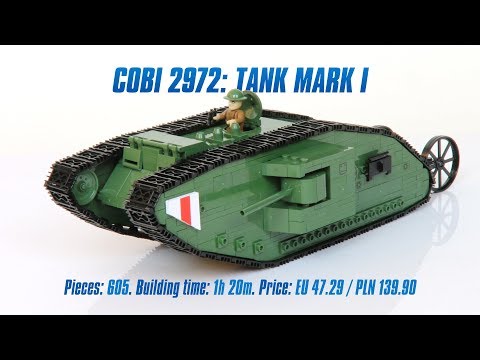 Конструктор COBI Танк Марк 1, 605 деталей (COBI-2972)