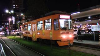 preview picture of video '鹿児島市電9500形 鹿児島中央駅前電停発着 Kagoshima City Tram Type 9500'