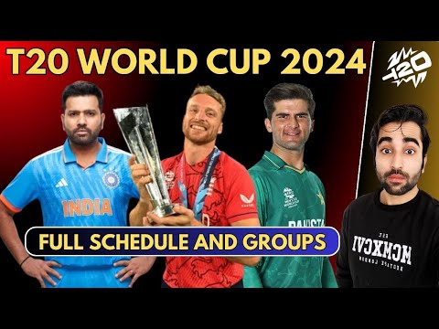WATCH ICC T20 WORLD CUP 2024 FULL SCHEDULE, GROUPS and ALL DETAILS in Hindi | World T20 | FiveSportz