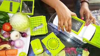 Vegetable and Fruit Chipser Review/All in one Dicer/Vegetable Fruit Slicer/Pealer/Grater