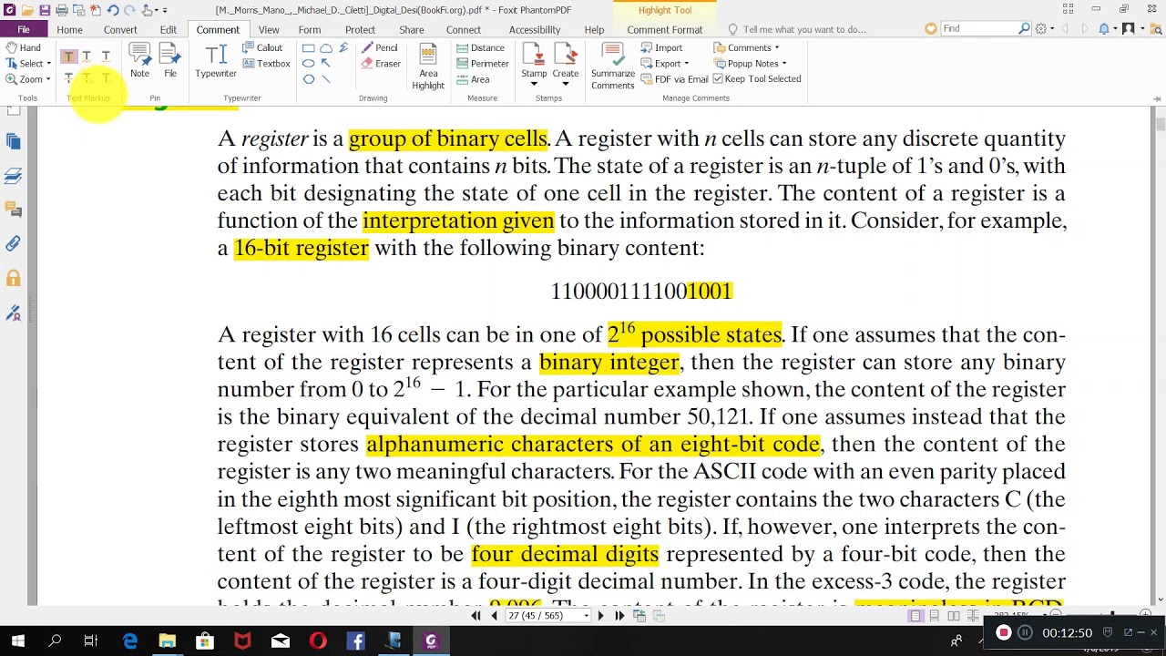 Lecture 8 Lecture Error correcting codes Register transfer operation
