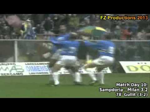 Serie A 1993-1994, day 10 Sampdoria - Milan 3-2 (Gullit goal)