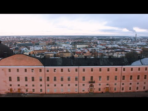 1250. Uppsala slott (Uppsala castle) Drone Stock Footage Video