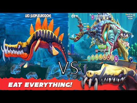 Hungry Shark Evolution Leo VS Hungry shark World Alpha Zombie Shark
