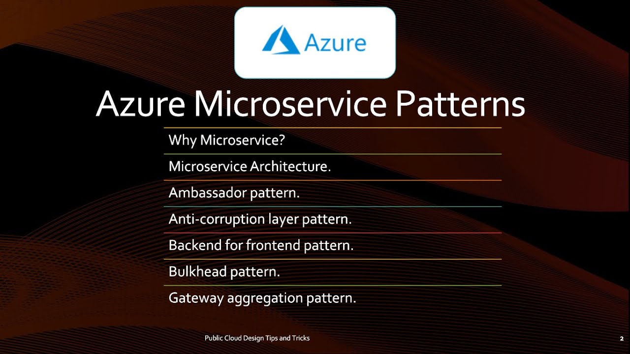 Azure Microservice Patterns​ | Amabassador |Anti-corruption |Bulkhead|Backend for Frontend
