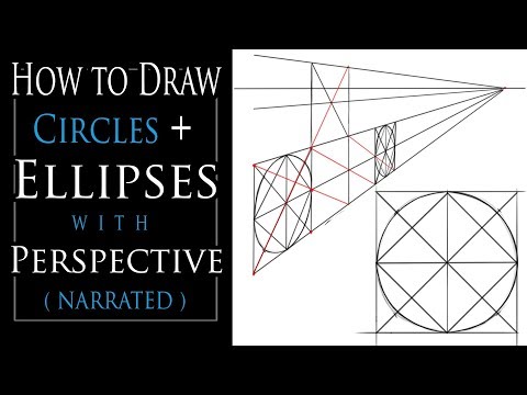 How to Draw CIRCLES and ELLIPSES in PERSPECTIVE ( Narrated )