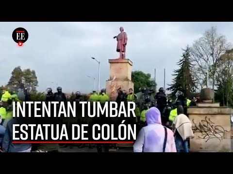 Estatua de Cristobal Colón de Bogotá iba a ser derribada por indígenas Misak - El Espectador