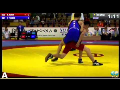 K.KERIM (KGZ) vs F.YERNUR (KAZ) | 54 GR - Cadet World Championship - Snina (Slovakia)