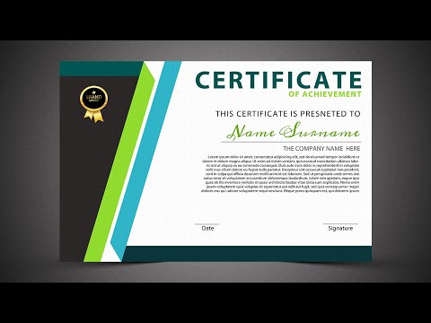 How to Academic Certificate Design in Adobe Photoshop Make a Certificate Vertex Graphic
