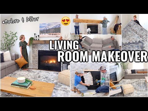 COMPLETE LIVING ROOM MAKEOVER!😍 BEFORE & AFTER MAKEOVER | HOUSE TO HOME Honeymoon House Episode 9