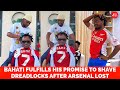 BAHATI FULFILLS HIS PROMISE AFTER ARSENAL LOST TO PSG SHARES A VIDEO OF HIM GETTING SHAVED