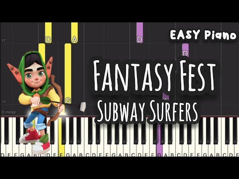 Subway Surfers - Fantasy Festival (Easy Piano, Piano Tutorial) Sheet