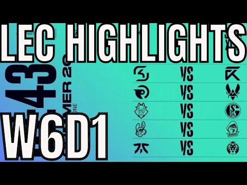 LEC Highlights ALL GAMES Week 6 Day 1 Summer 2020 League of Legends EULEC