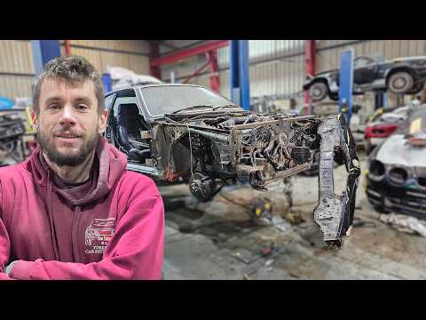 BMW E24 Front End Repair Continues | Fixing Crash Damage