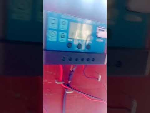 Sunny day again solar panel is producing green energy