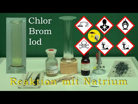 Reaktivität der Halogene - Chlor, Brom, Iod mit Natrium