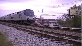 preview picture of video 'The Amtrak Crescent #19 w/ Cool Crew & 3 Engines! Douglasville,Ga 11-05-2014©'