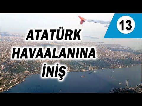 İstanbul Atatürk Havaalanına boğaz üzerinden iniş