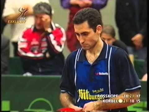 Tischtennis Bundesliga: Jörg Roßkopf vs Petr Korbel 1999