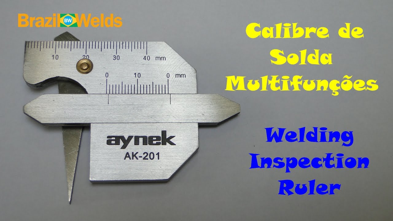Inspeção de Solda - Calibre de Solda Multifunção (Welding Inspection Ruler)
