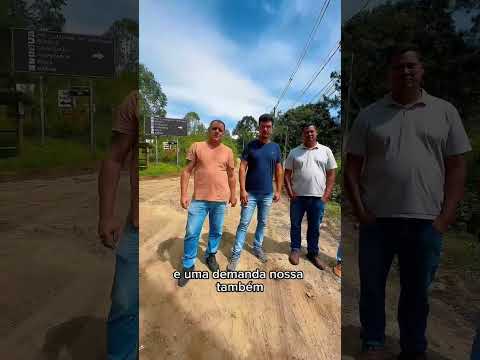 VICE PREFEITO DE JUQUITIBA MARCELO MOURA COM OS VEREADORES NA ESTRADA DOS CAMIRANGAS .