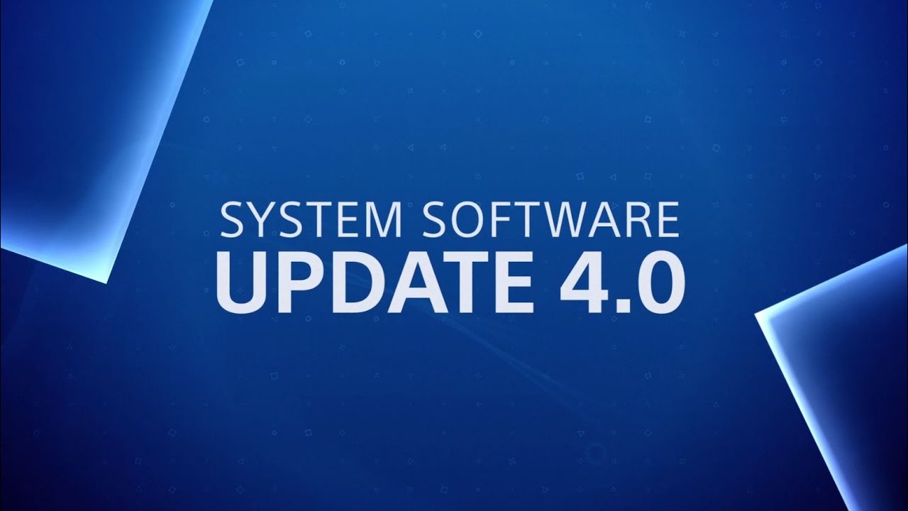 PS4 System Software update 4.00 out tomorrow