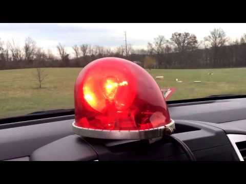 Working Vintage Southern VP1166 Beacon Emergency Red Rotating Warning Light Old