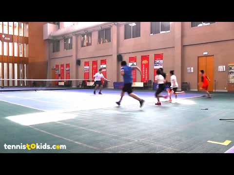 Fun tennis game for ending the class - Shark