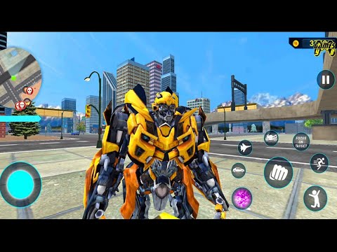 Bumblebee Multiple Transformation Jet Robot Car Game 2020 (Levels 11 - 15) - Android Gameplay FHD