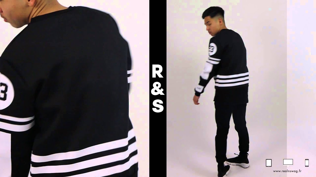 Sweat Sixth June OGD noir blanc 239AW