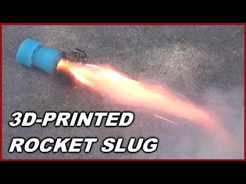 Massive 3D-Printed ROCKET Slugs -   First Test