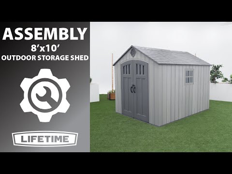 Lifetime 8' x 10' Outdoor Storage Shed (Models 60295, 60325, 60332, 60356, 60408, 60425, 60531) - Assembly Instructions