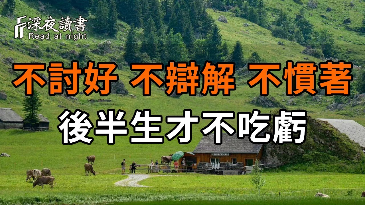 人到晚年，最好的养生不是补，而是静：少社交、少焦虑、养好身体，福气自然来【深夜读书】#人生感悟#