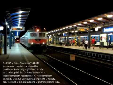 Ústí n/L. "hl." n. - odj. EN477, "o 0,5 min. později" odj. Os6955 (s "bobinou" 141.012), 11. 8. 2015