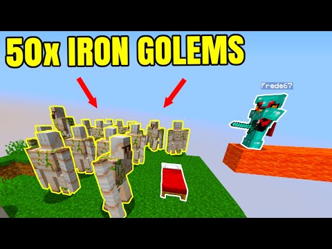 VINDER BEDWARS MED 50 IRON GOLEMS!! - Dansk Minecraft